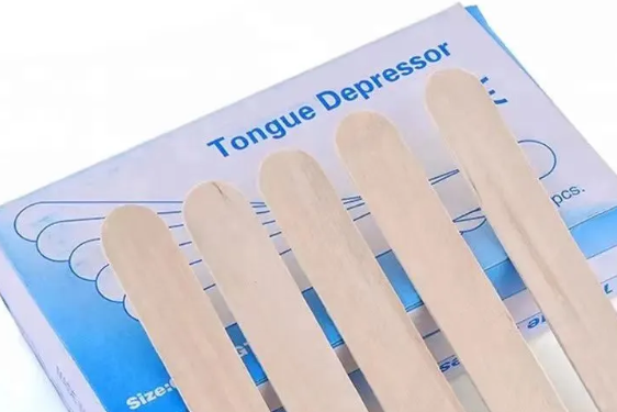 Tek kullanımlık ahşap dil ​​depresörü